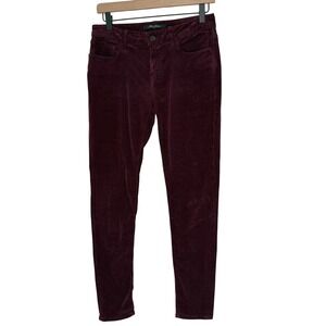 Mavi Jeans Alexa Mid-Rise‎ Skinny Corduroy Burgundy Women's Pants Size 28